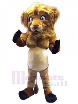 Lion musculaire drôle Mascotte Costume Animal