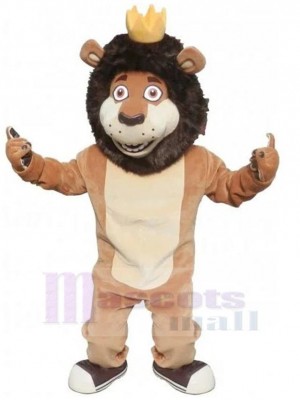 Lion marron et beige Mascotte Costume Animal