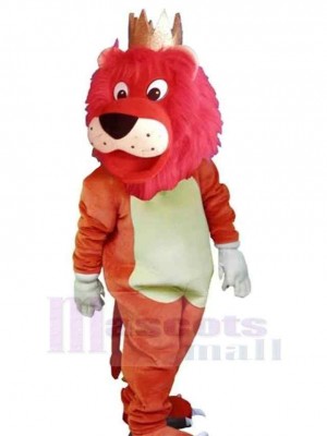 Lion rouge et orange Mascotte Costume Animal