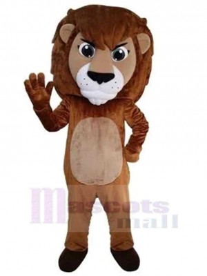 Lion brun sérieux Mascotte Costume Animal