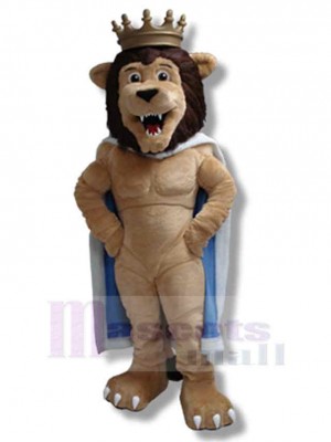 Roi Lion musclé Mascotte Costume Animal