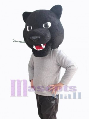 Léopard noir Tête seulement Panthère Mascotte Costume Animal
