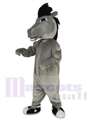 Power Muscles Gris Mustang Costume de mascotte Animal