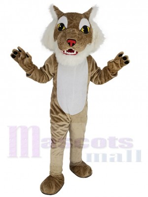 Chat sauvage brun Mascotte Costume Animal au nez rouge