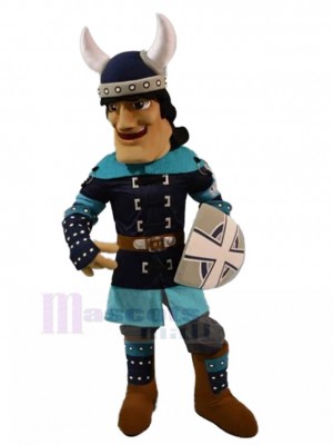 Viking souriant chevalier Costume de mascotte Gens