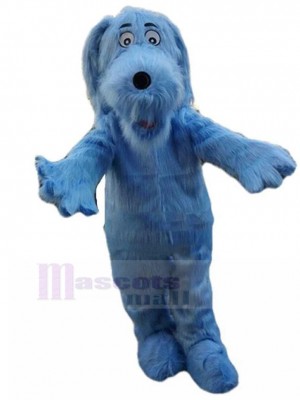 Long Bleu Fourrure Golden Retriever Fursuit Costume De Mascotte Animal