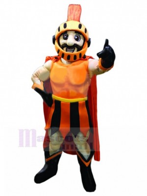 Fort Chevalier spartiate dans Orange Armor Costume de mascotte Gens