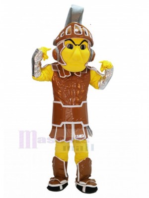 Chevalier spartiate avec Marron Armure Costume de mascotte Gens