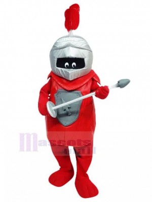 rouge Mignon chevalier avec Flèche Costume de mascotte Gens