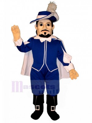 Officier espagnol en costume bleu Mascot Costume personnes