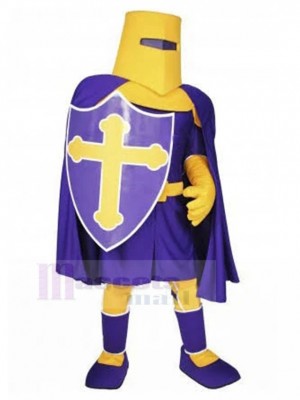 Violet et jaune Chevaliers teutoniques Costume de mascotte Gens