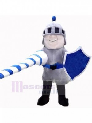 Bleu Compétitif chevalier Mascotte Costume Gens