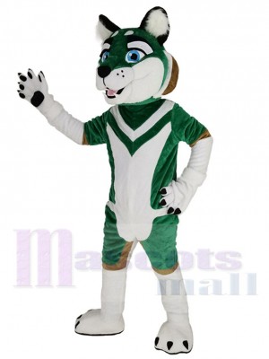 Beau chien Husky vert et blanc Mascotte Costume Animal