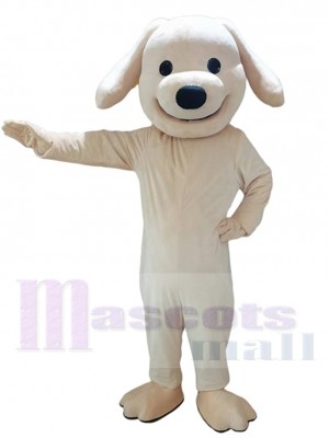 Chien chiot jaune doré Mascotte Costume Pour les têtes de mascotte adultes