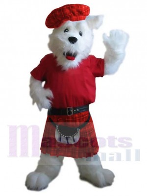 Chien West Highland White Terrier costume de mascotte
