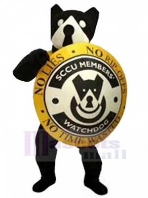 Bruce Le chien de garde Costume de mascotte avec bouclier Animal