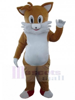 Aimable Chat brun Costume de mascotte Animal