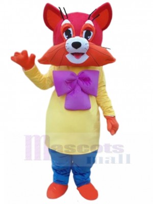 Chat Orange Costume de mascotte en jaune Animal