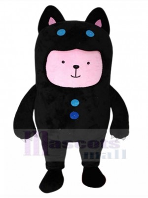 Chat rose Costume de mascotte avec costume Neko noir Animal