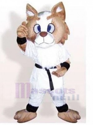 Chat beige et blanc Costume de mascotte en blanc Animal