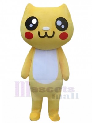 Affectueux Chat jaune Costume de mascotte Animal
