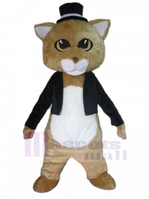 Gentleman Chat Costume de mascotte en smoking noir Animal