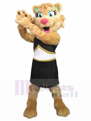 Énergique Majorette Chat brun Costume de mascotte Animal