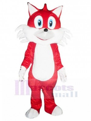 Câlin Chat rouge et blanc Costume de mascotte Animal