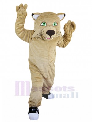 Affable Chat sauvage beige Mascotte Costume Animal