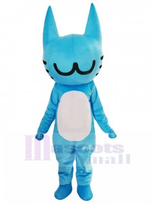 aux longues oreilles Bleu Chat Costume de mascotte Animal