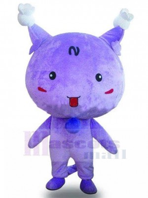 Violet Chignon Chat Costume de mascotte Animal