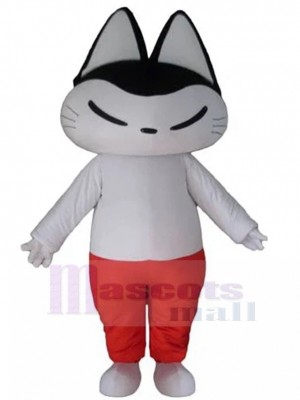 Loucher Chat Costume de mascotte en pantalon rouge Animal