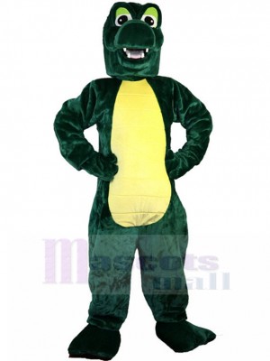 Bien fait Crocodile Vert Costume de mascotte Animal