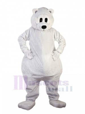 Embrouillé Ours polaire blanc Costume de mascotte Animal