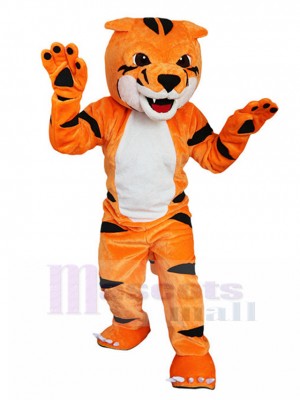 Sympathique Petit Tigre Orange Costume de mascotte Animal