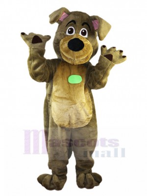 Nouvelle version Souriant Chien marron Mascotte Costume Animal