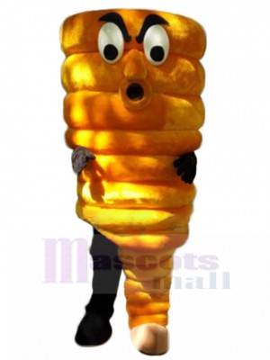 En colère doré Tourbillon Mascotte Costume Tornade