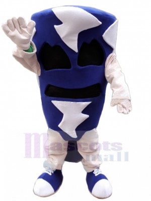 Hostile Bleu Tempête Mascotte Costume Tornade