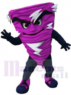 Cyclone de tornade violet EHS Mascotte Costume Dessin animé