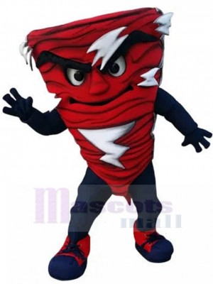 Destructeur rouge Cyclone Mascotte Costume avec Lightning Tornade