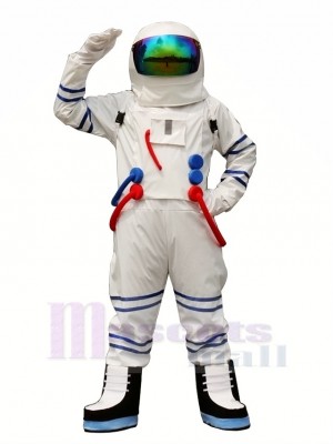 blanc Astronaute Mascotte Costume Adulte