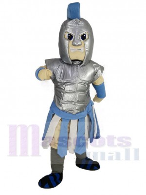 Bleu et Argent Titan Spartan Mascotte Costume