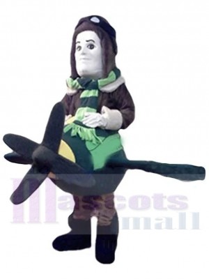 Aviateur costume de mascotte