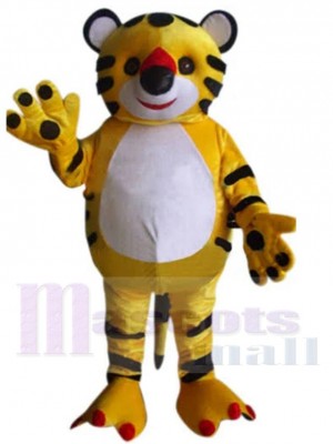 Tigre mignon d'or Costume de mascotte Animal
