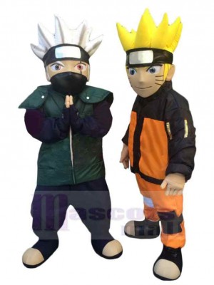 Kakashi et Naruto costume de mascotte