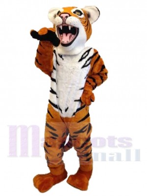 Tigre brun et blanc féroce Costume de mascotte Animal