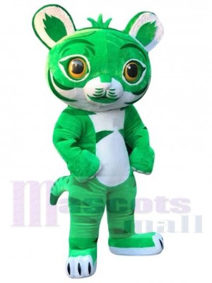 Beau Tigre vert Costume de mascotte Animal