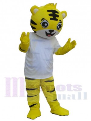 Joli petit tigre jaune Costume de mascotte Animal
