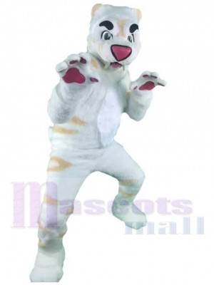 tigre blanc Costume de mascotte Animal aux crocs blancs