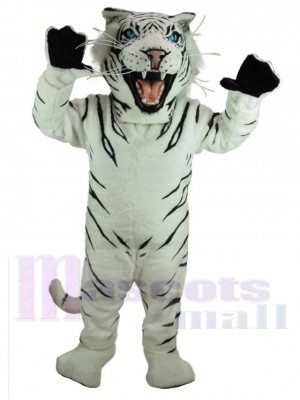 Tigre albinos blanc Costume de mascotte Animal